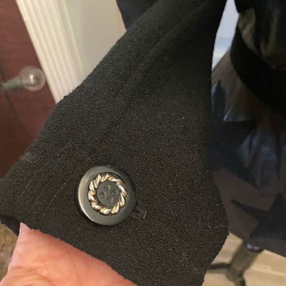 Valentino genuine leather/ wool blazer/jacket, S-M - Picture 7 of 14